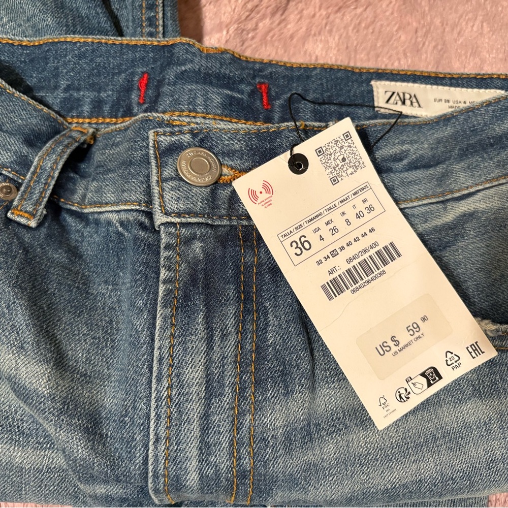 Zara Women's Denim Blue Overalls